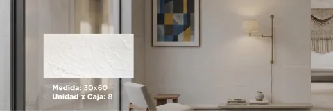 Ambiente con placas antihumedad modelo París y sus medidas
